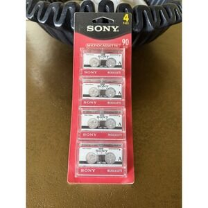 4-Pack NOS Sony MC-90 Microcassettes 90 Min Copyright 2002